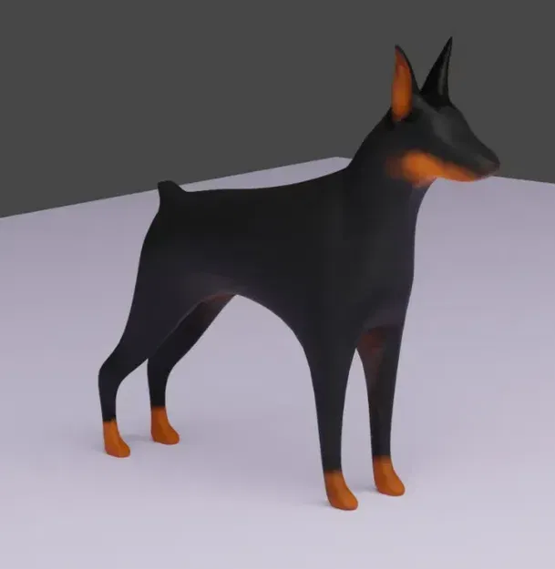 Móc khóa Doberman phong cách Low Poly - Image 2