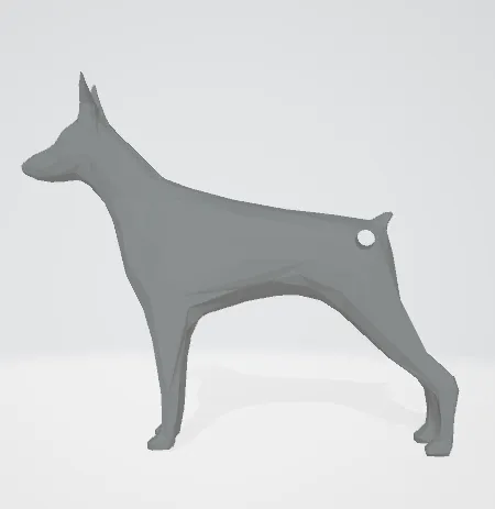 Móc khóa Doberman phong cách Low Poly - Image 3