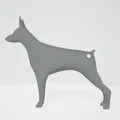 Móc khóa Doberman phong cách Low Poly - Thumbnail 3