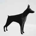 Chó Doberman phong cách low poly dễ thương - Thumbnail 1