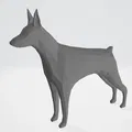 Chó Doberman phong cách low poly dễ thương - Thumbnail 2