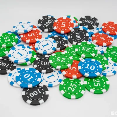 Chip Poker Hai Màu Có Số