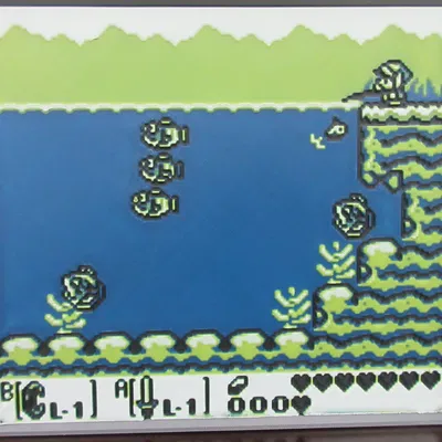Cảnh câu cá của Link trong Legend of Zelda: Link's Awakening