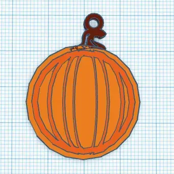 Móc khóa hình quả bí ngô màu cam