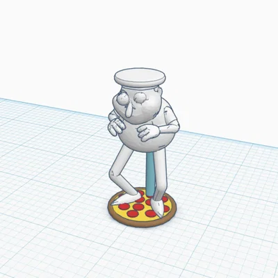 Figurine Peppino giả từ Pizza Tower cho em gái