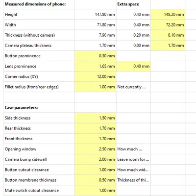 Vỏ iPhone 15 điều chỉnh độ dày tường và bảo vệ