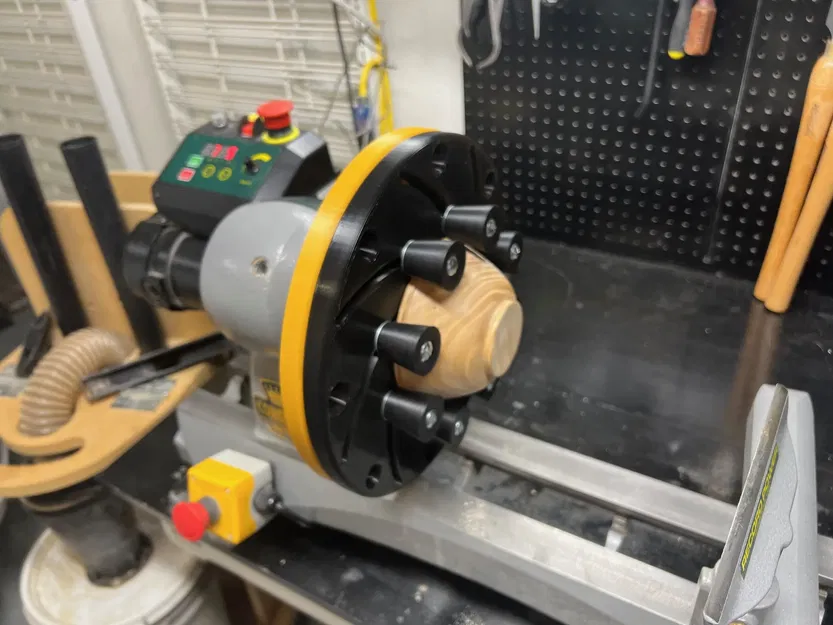 Chuck Longworth 12" in 3D cho máy tiện gỗ - Image 1