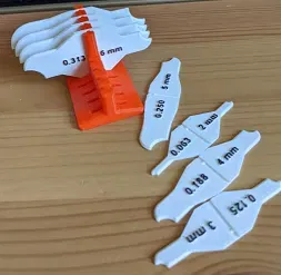 Bộ thước đo bán kính mét và inch - Image 1