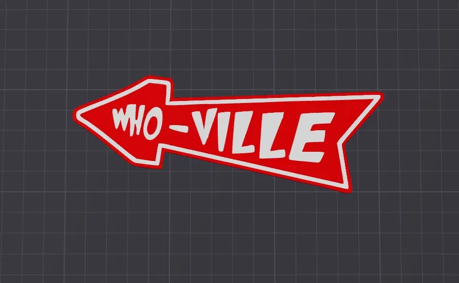 Biểu tượng biển hiệu Whoville trang trí cây thông Giáng Sinh - Image 1