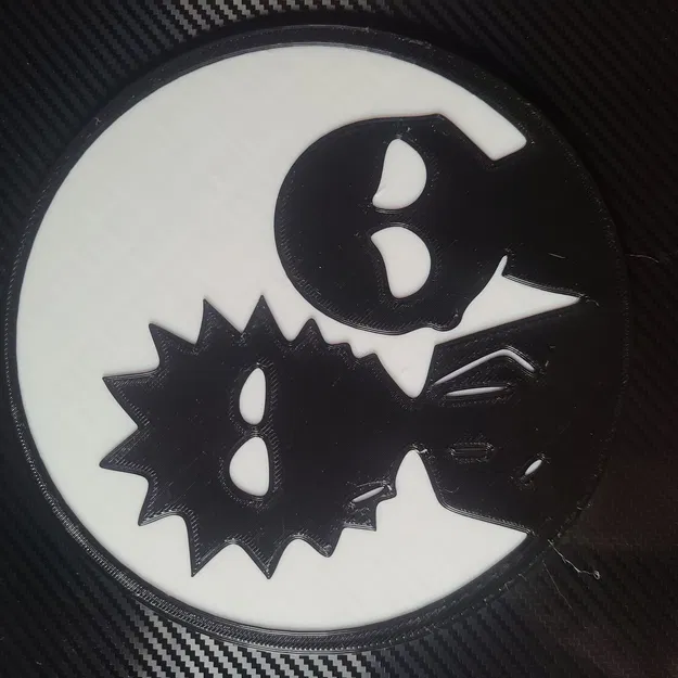 Logo hình bóng Rick và Morty in 3D với màu sắc thay đổi - Image 1