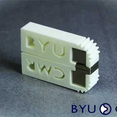 Liên kết bánh răng từ tính với thiết kế gấp giấy