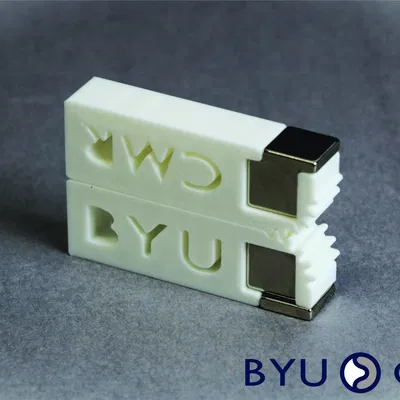 Liên kết bánh răng từ tính với thiết kế gấp giấy