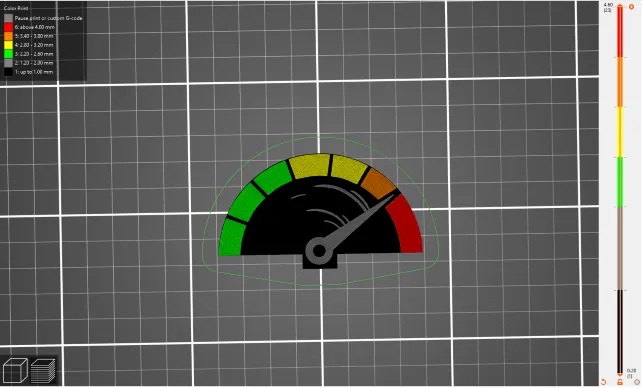 Đồng hồ đo vòng tua đa sắc màu - Image 1