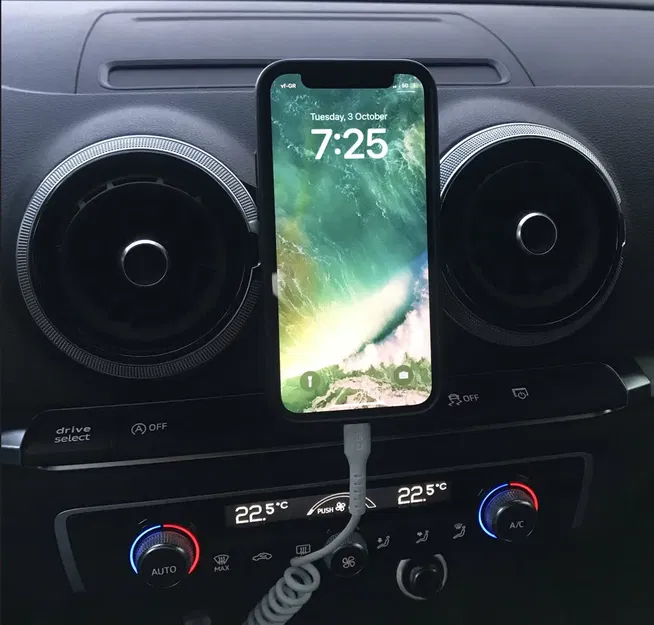 Giá đỡ thông gió cho điện thoại Audi A3 với AFIX - Image 1