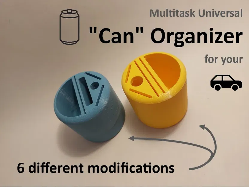 Giá đỡ đa năng cho đồ dùng trong ô tô kích thước lon tiêu ch... - Image 1