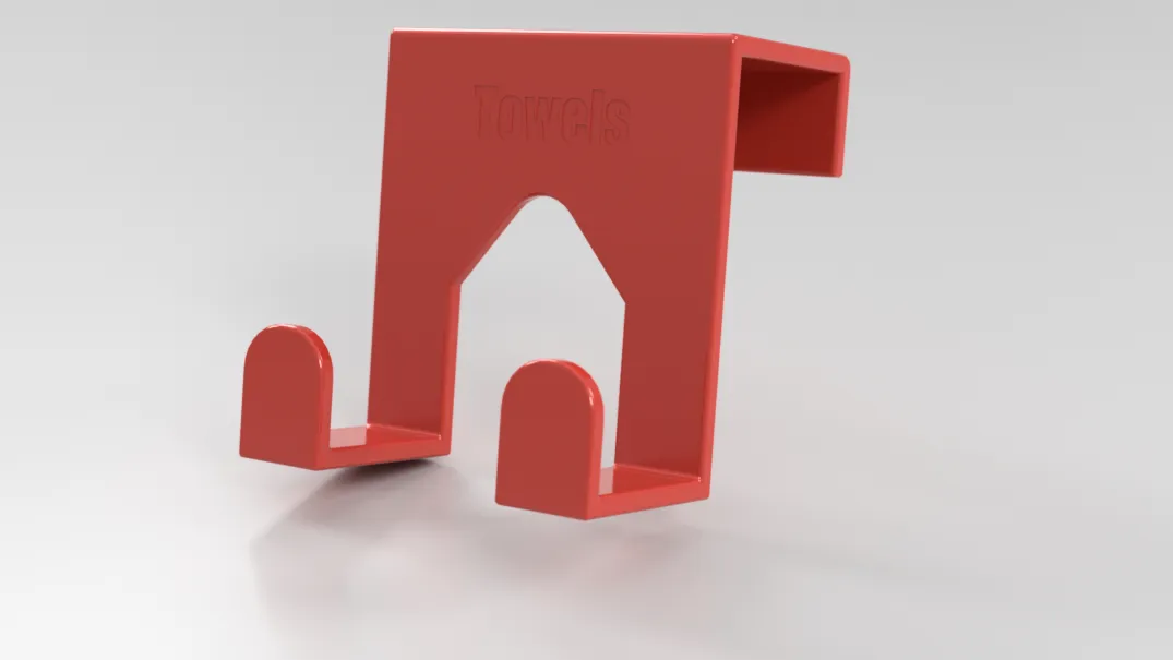 Giá treo khăn cho cửa tủ dày 18mm - Image 2