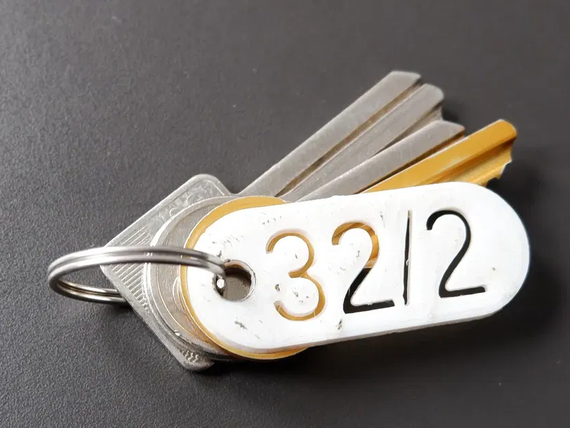 Thẻ chìa khóa văn bản stencil tùy chỉnh cho gia đình - Image 1