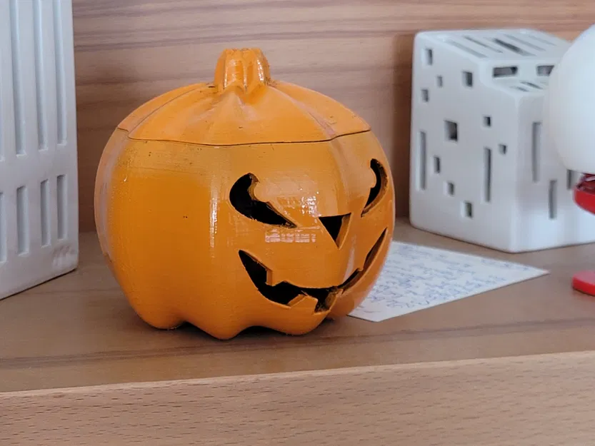 Kürbis nhỏ trang trí Halloween có nắp tháo rời - Image 3