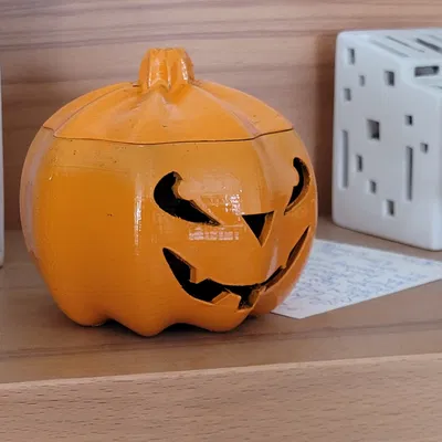 Kürbis nhỏ trang trí Halloween có nắp tháo rời