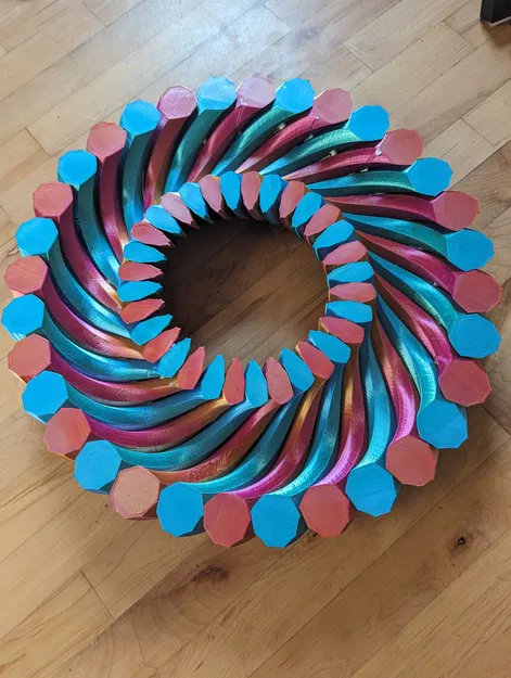 Nghệ thuật hình bát giác xoay trên mặt phẳng tròn - Image 1