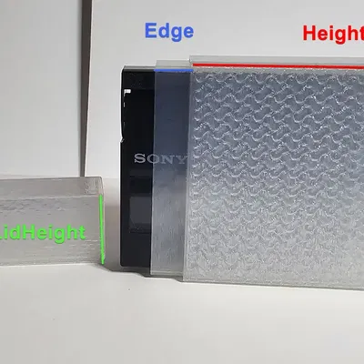 Hộp tham số đơn giản với nắp cao hơn cạnh