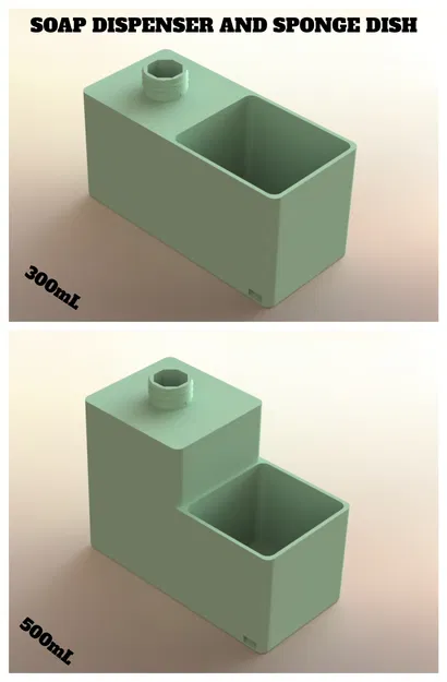 Bình đựng xà phòng và đĩa để bọt biển trong bếp - Image 1