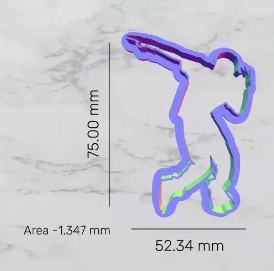 Cutter bánh quy hình người nam đang nhảy múa - Image 3