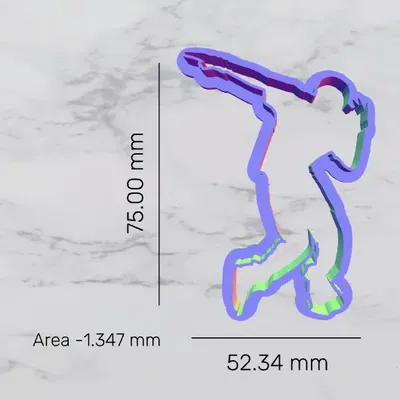 Cutter bánh quy hình người nam đang nhảy múa