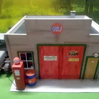 Bơ xăng retro tỷ lệ 1/14 cho xe tải Tamiya