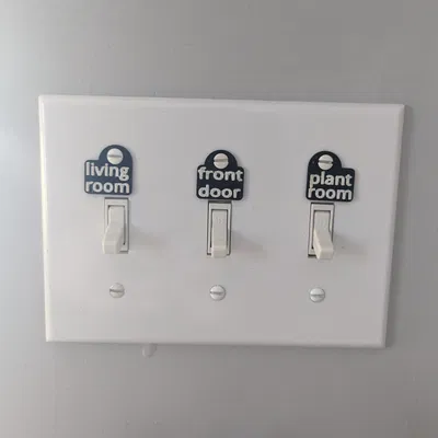 Nhãn công tắc đèn cơ bản cho thiết bị gia đình