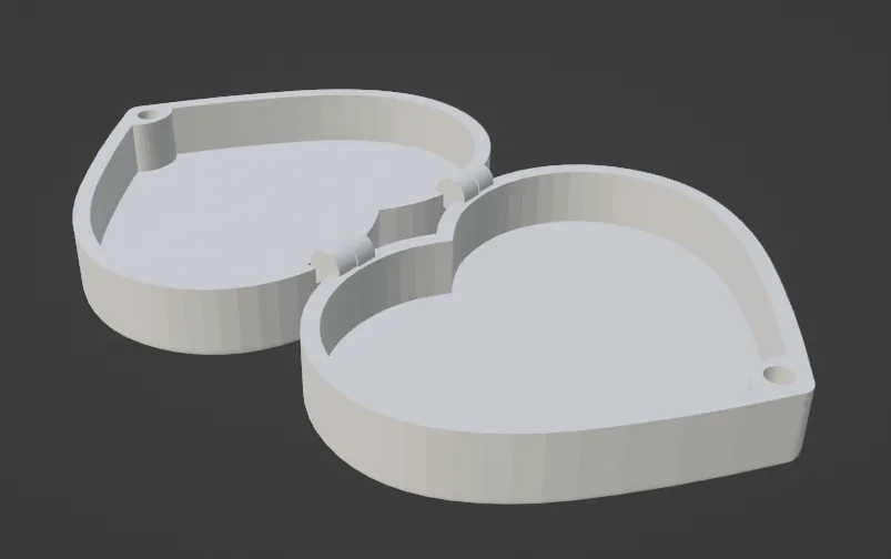 Hộp trái tim nam châm cho pendrive và trang sức - Image 1