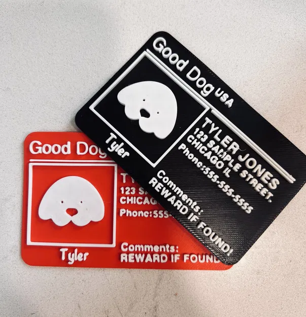 Thẻ ID cho chó với thiết kế tùy chỉnh - Image 1