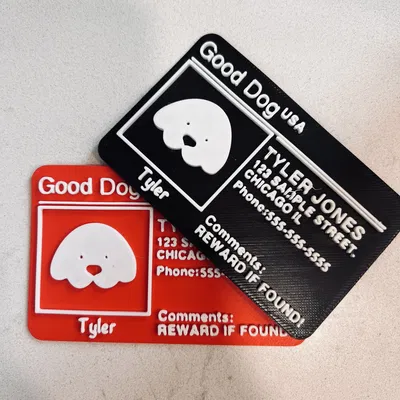 Thẻ ID cho chó với thiết kế tùy chỉnh