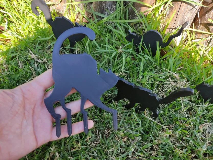 Mèo ma quái trang trí vườn cho Halloween - Image 3