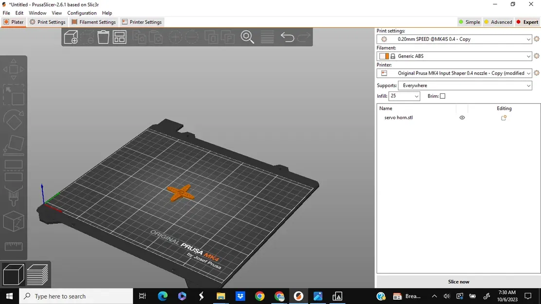 Cánh tay servo 39mm cho máy in 3D - Image 1