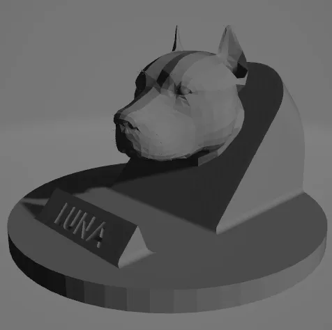 Giá đỡ mặt chó Pitbull kèm móc khóa nhớ thú cưng - Image 1