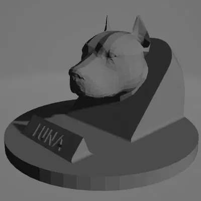 Giá đỡ mặt chó Pitbull kèm móc khóa nhớ thú cưng