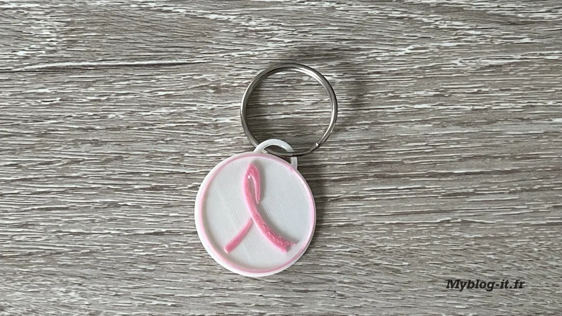 Móc khóa tháng 10 hồng nâng cao nhận thức ung thư vú - Image 1