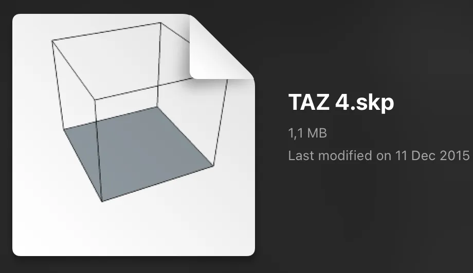 Mẫu SketchUp TAZ 4 cho máy in 3D - Image 1