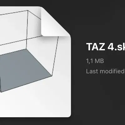 Mẫu SketchUp TAZ 4 cho máy in 3D
