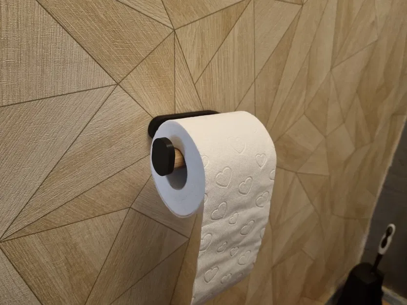 Giá đỡ giấy vệ sinh bằng gỗ cho phòng tắm - Image 3