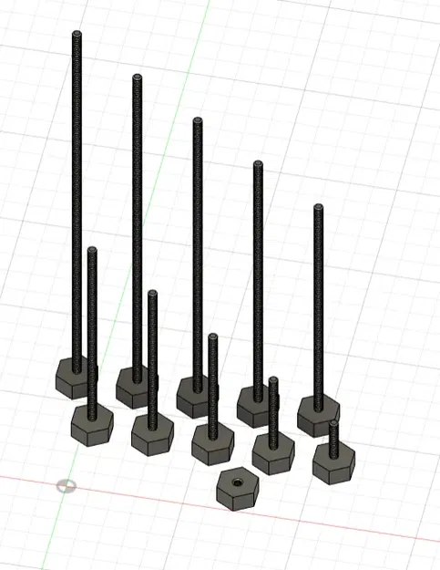 Bộ ốc vít M2 dài từ 100mm đến 10mm - Image 1