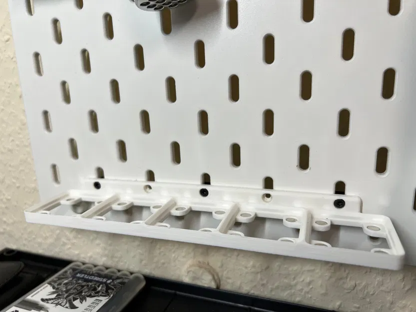 Bảng đế Skadis/Gridfinity 1x5 cho tường hoặc tủ - Image 2