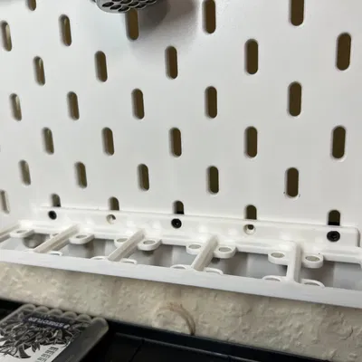 Bảng đế Skadis/Gridfinity 1x5 cho tường hoặc tủ