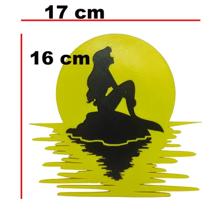 Trang trí tường nàng tiên cá Disney nhiều màu sắc