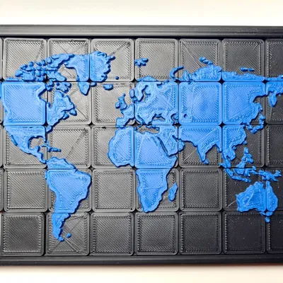 Câu đố trượt bản đồ in sẵn từ thời thơ ấu