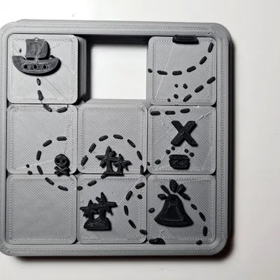 Câu đố trượt bản đồ in sẵn từ thời thơ ấu