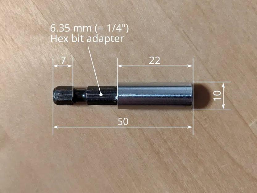 Cán tuốc nơ lùn công thái học cho đế bit hex từ tính - Image 3