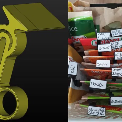 Kẹp túi có không gian cho nhãn dán giấy