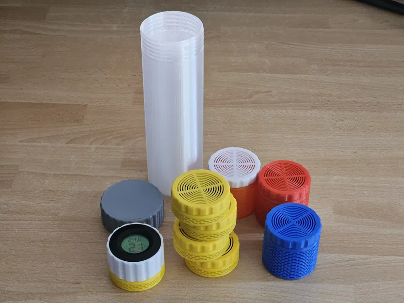 Đồ chứa gel silica kín khí với nắp vặn và gioăng TPU - Image 2